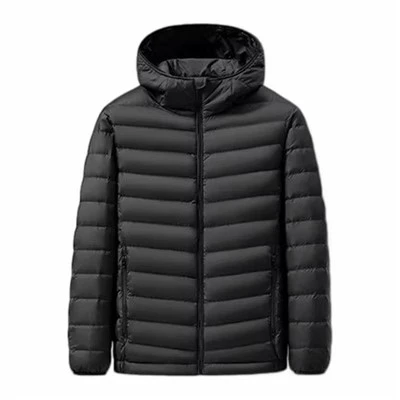 Daunenpufferjacke mit Kapuze